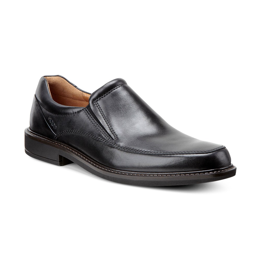 ECCO Mens Slip On Black - Holton Apron Toe - QVG-317820